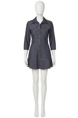 NEW GILNER FARRAR livia dress in denim blue